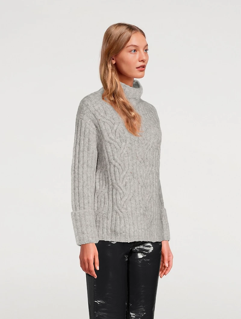 Mirrored Cable-Knit Sweater