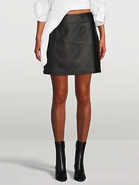 Leather High-Waisted Mini Skirt