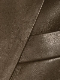 Leather Double-Breasted Blazer