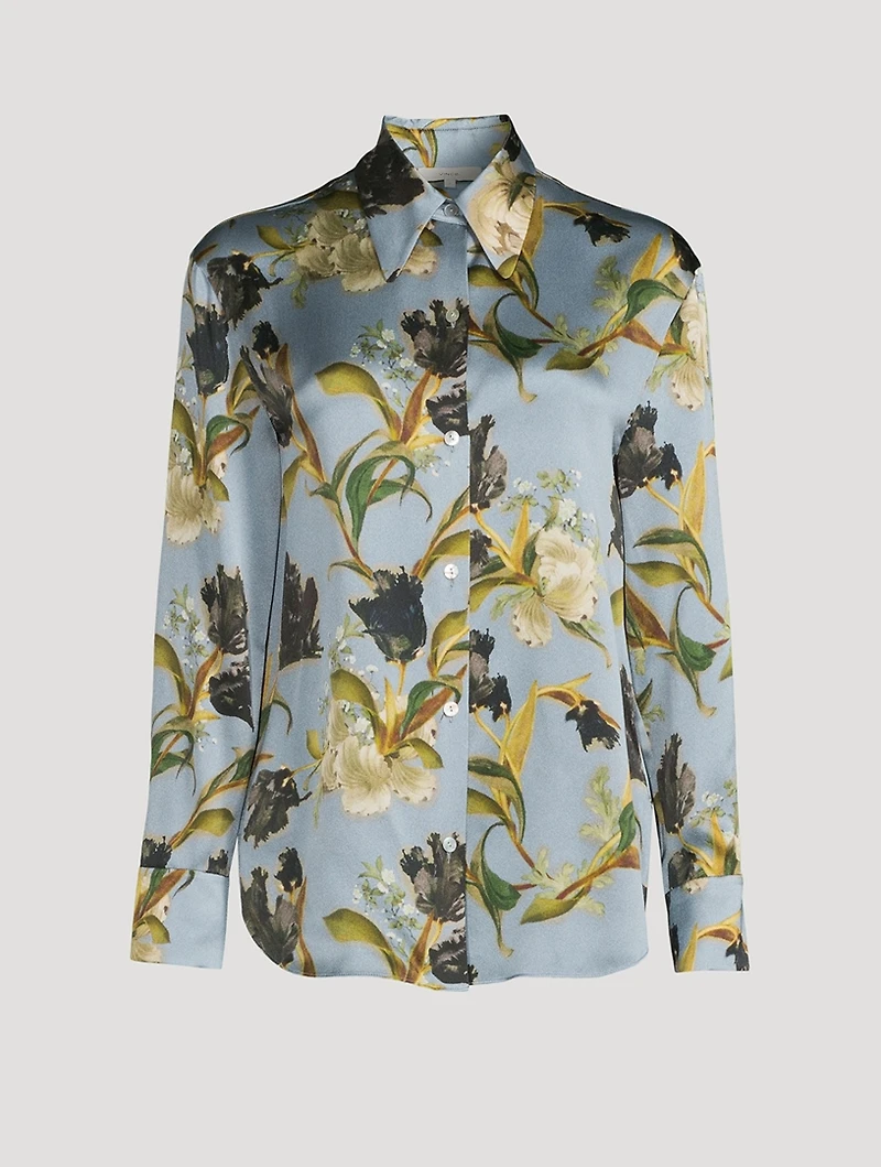 Nouveau Silk Blouse Tulip Print