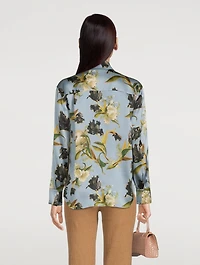 Nouveau Silk Blouse Tulip Print