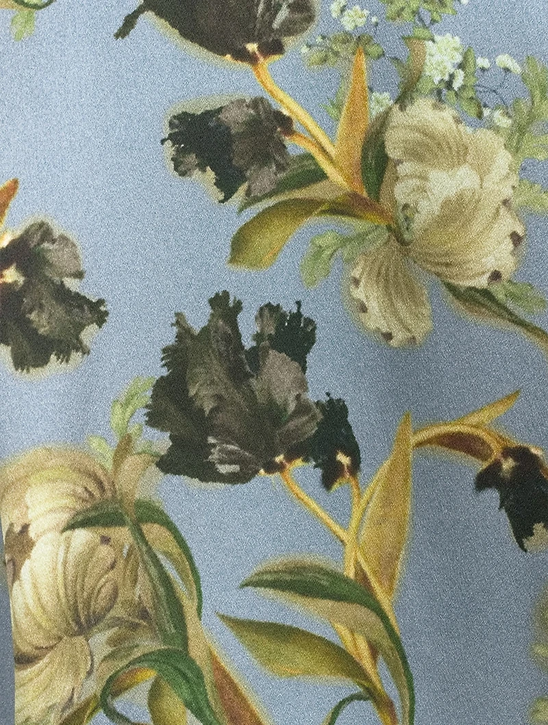 Nouveau Silk Blouse Tulip Print