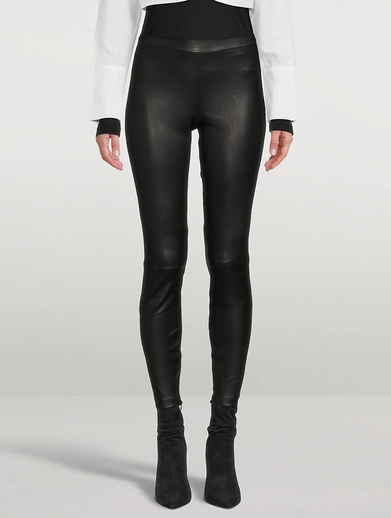 Leather Zip Leggings