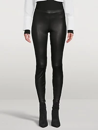 Leather Zip Leggings