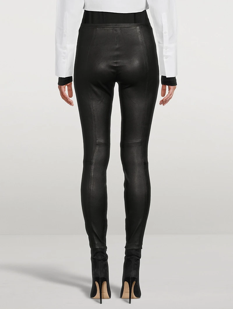 Leather Zip Leggings