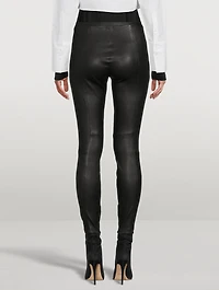 Leather Zip Leggings