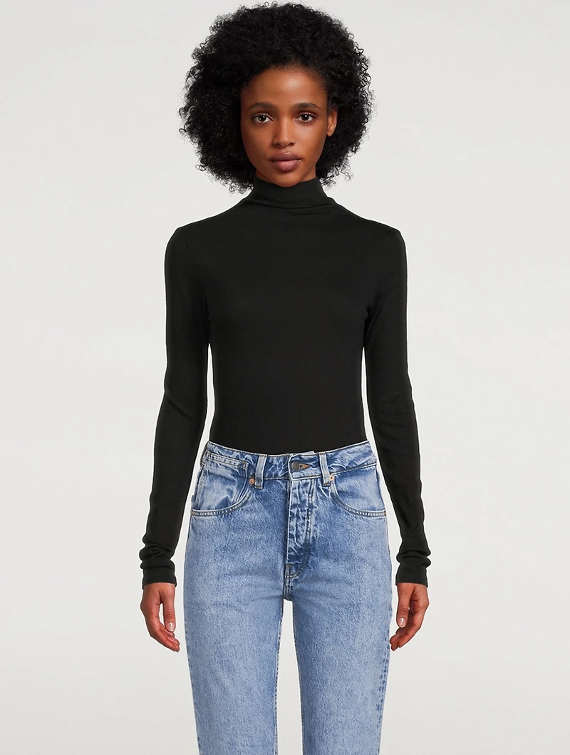 Essential Cotton Long-Sleeve Turtleneck