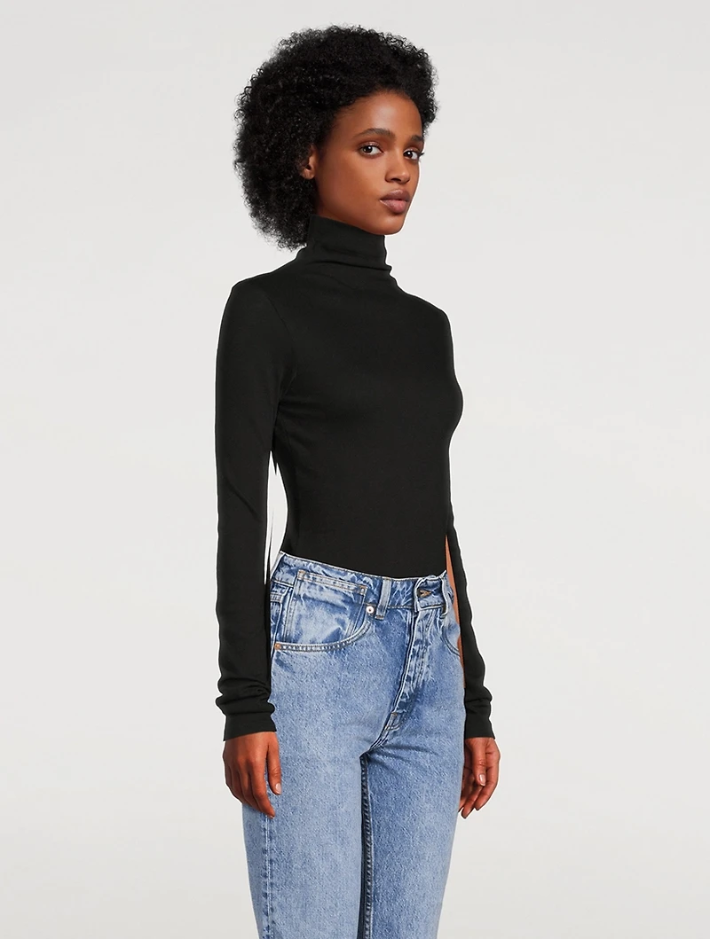 Essential Cotton Long-Sleeve Turtleneck