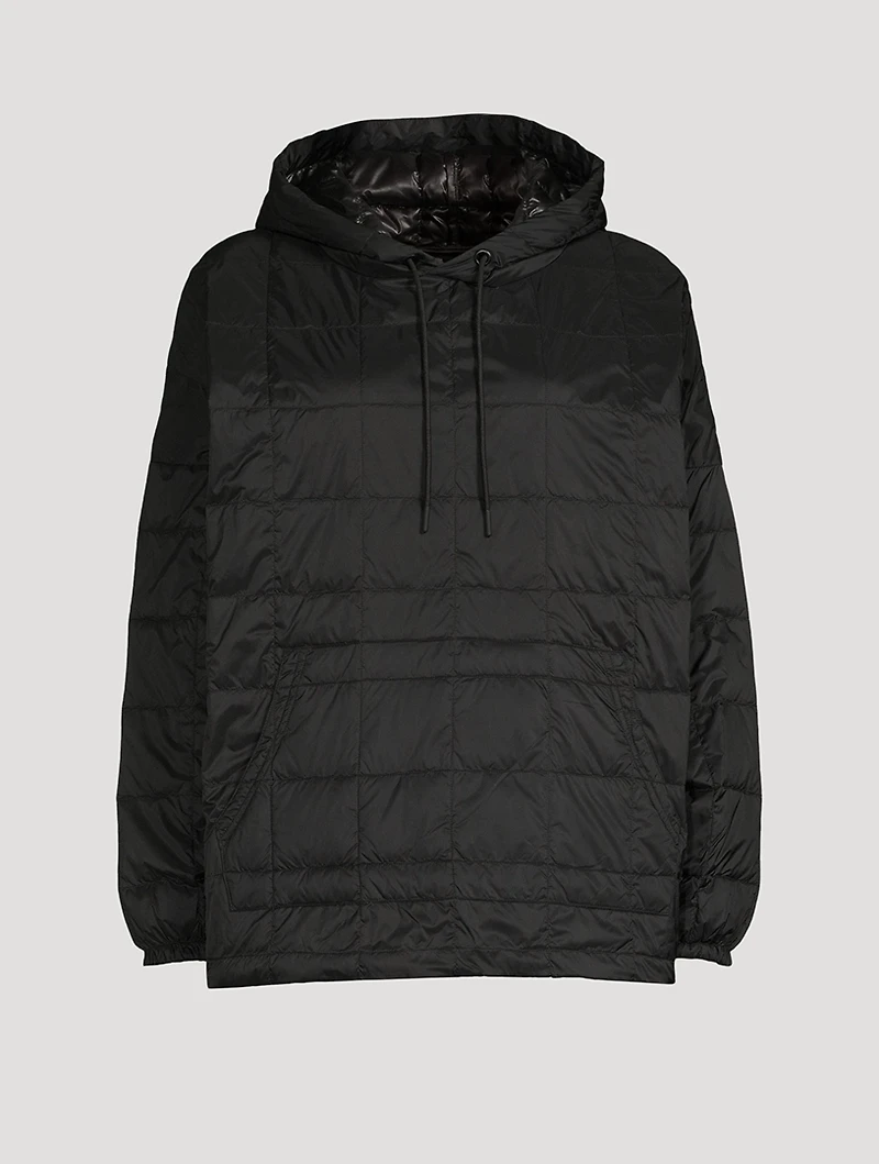 Oversized Nylon Down Hooded Jacket