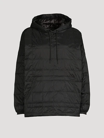 Oversized Nylon Down Hooded Jacket