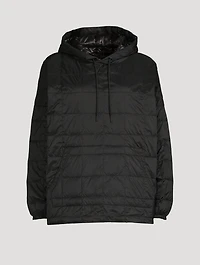 Oversized Nylon Down Hooded Jacket