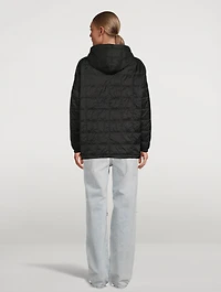Oversized Nylon Down Hooded Jacket