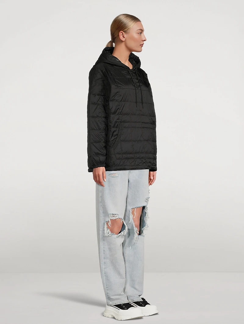 Oversized Nylon Down Hooded Jacket