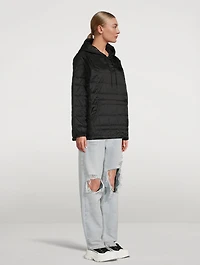 Oversized Nylon Down Hooded Jacket