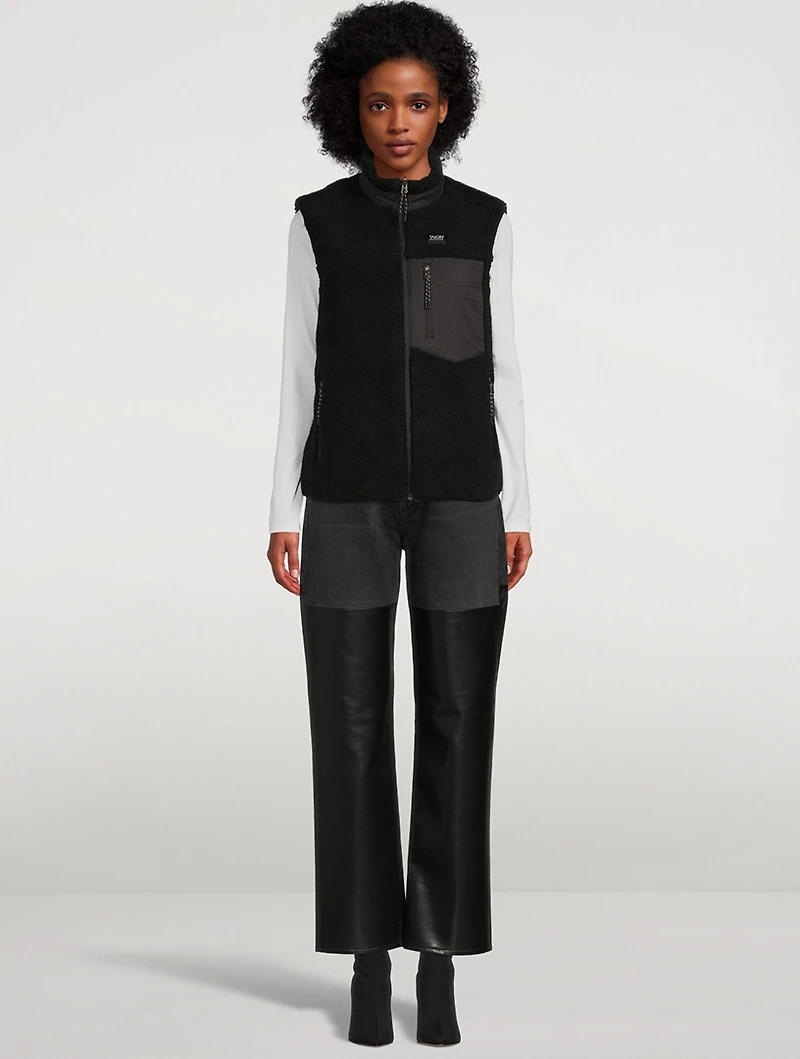 Reversible Down And Faux Shearling Vest