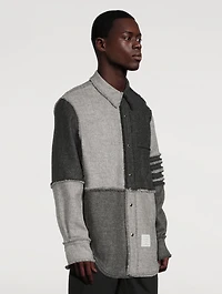 Quarter Split Shetland Shirt Jacket