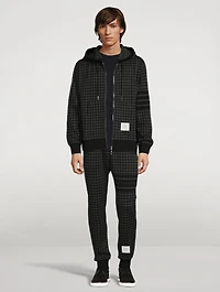 Cotton Jacquard Zip Hoodie Gunclub Check Print