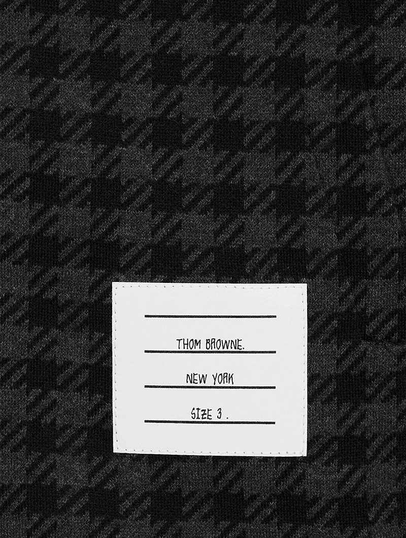 Cotton Jacquard Zip Hoodie Gunclub Check Print