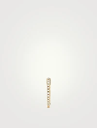14K Gold Mini Huggie Earring With Diamonds