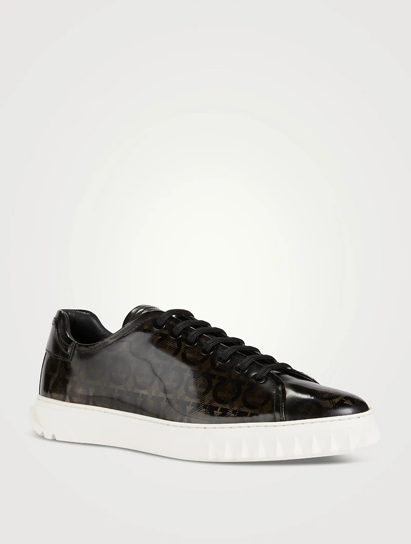 Gancini Leather Sneakers