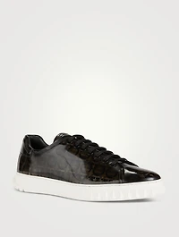 Gancini Leather Sneakers