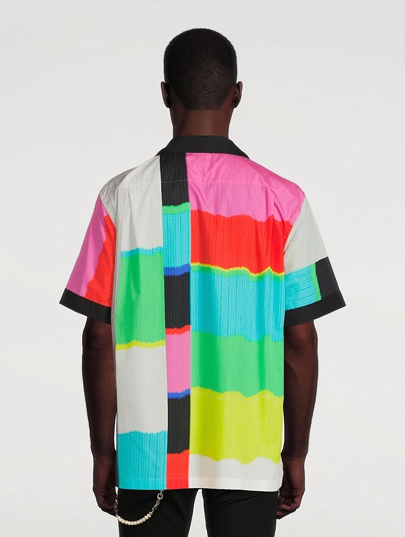 Bowling Shirt TV Technicolour Print