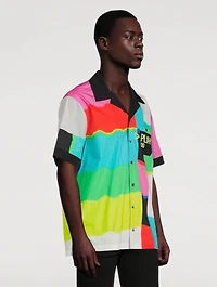 Bowling Shirt TV Technicolour Print
