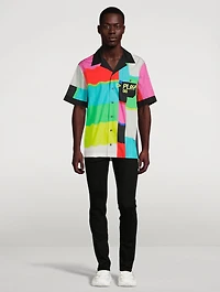 Bowling Shirt TV Technicolour Print