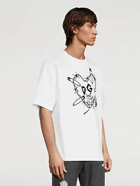 Heart Pin Cotton T-Shirt