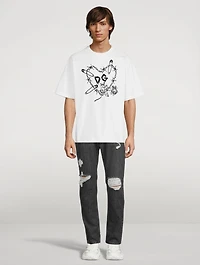 Heart Pin Cotton T-Shirt