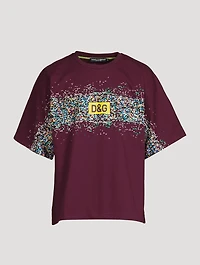 Cotton T-Shirt Glitch Print