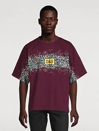 Cotton T-Shirt Glitch Print