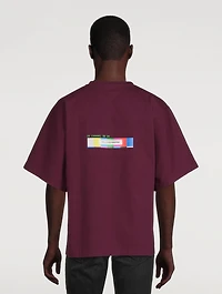 Cotton T-Shirt Glitch Print