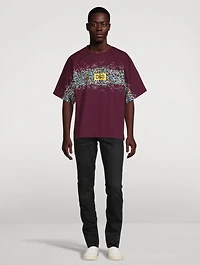 Cotton T-Shirt Glitch Print