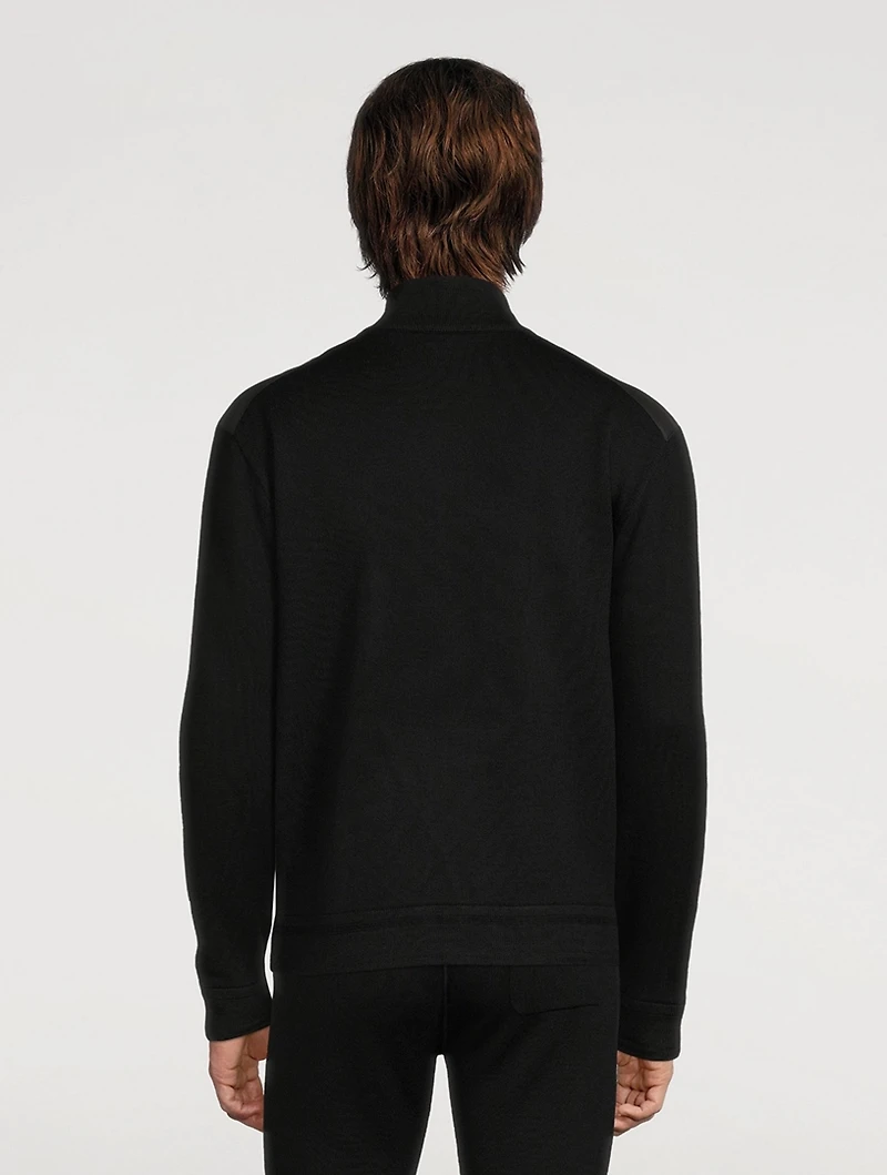 Wool Zip Sweatshirt