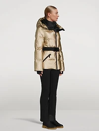 Grace Belted Metallic Down Jacket