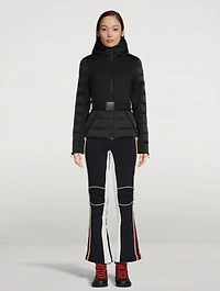 San Luis Belted Satin Down Jacket