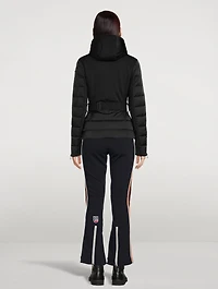 San Luis Belted Satin Down Jacket
