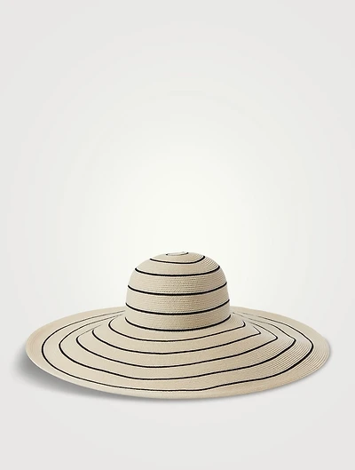 Sunny Straw Wide-Brim Hat