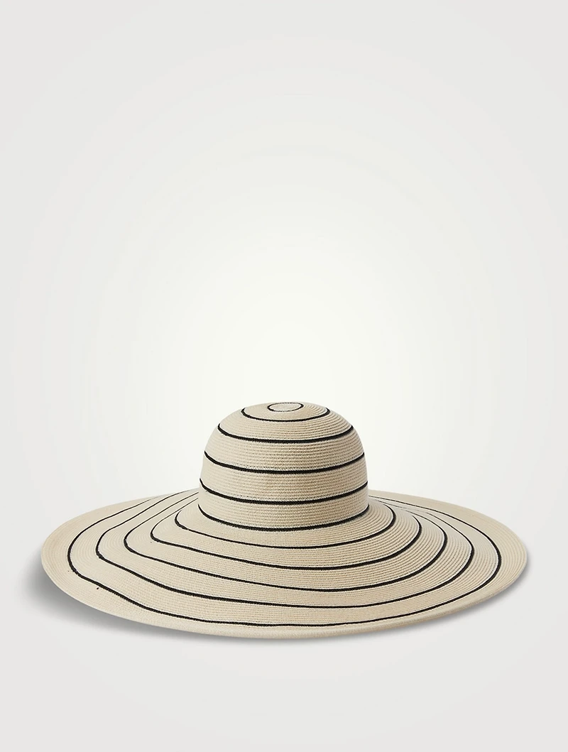 Sunny Straw Wide-Brim Hat