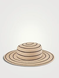 Colette Packable Straw Boater Hat