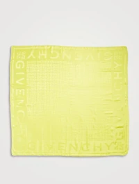 Silk Jacquard Logo Shawl