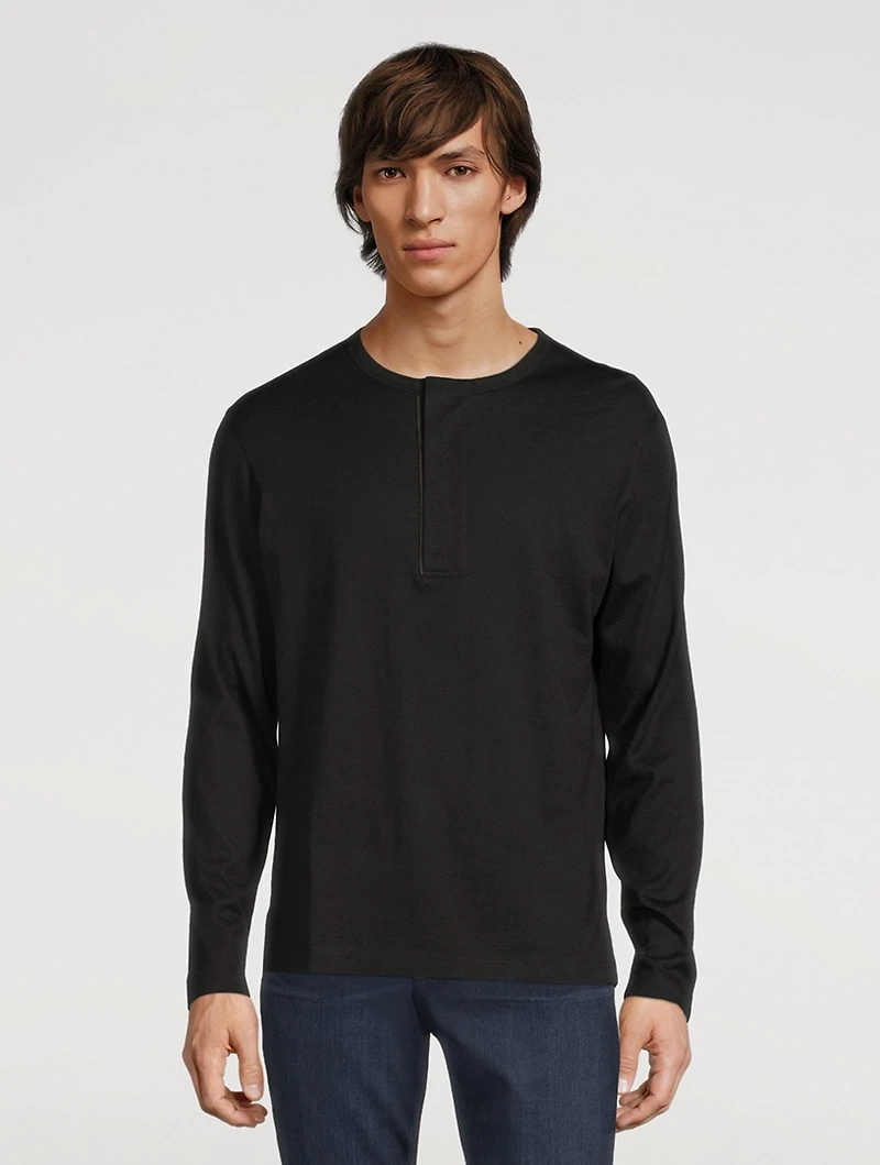 Cotton And Cashmere Henley Shirt