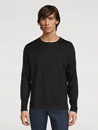 Cotton And Cashmere Henley Shirt