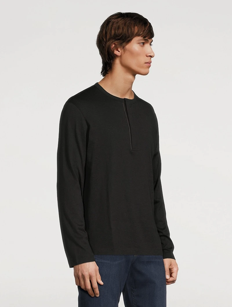 Cotton And Cashmere Henley Shirt