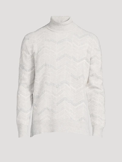Cashmere Wool And Silk Turtleneck Sweater