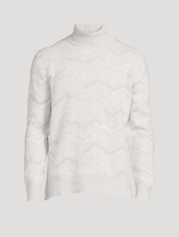 Cashmere Wool And Silk Turtleneck Sweater