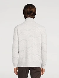 Cashmere Wool And Silk Turtleneck Sweater