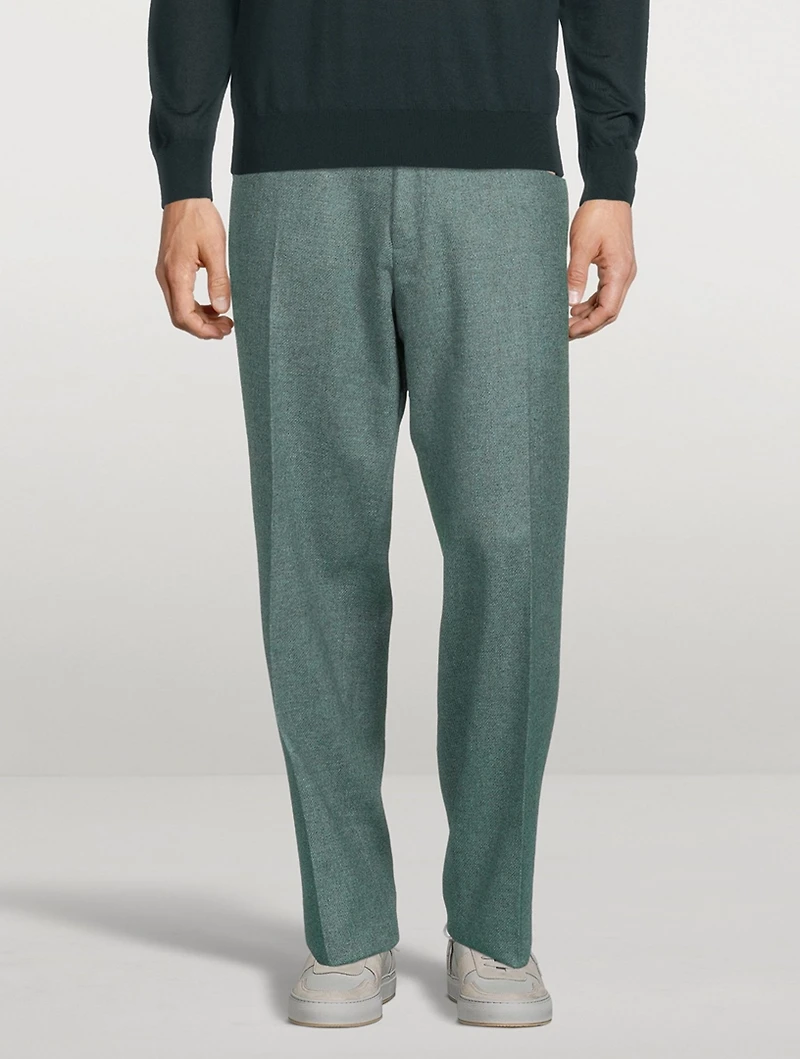 Shetland Wool Oversized Pants