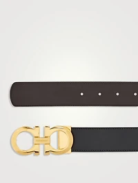 Reversible Adjustable Leather Gancini Belt